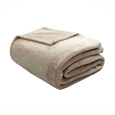 Cobertor Microfibra Casal Premium 240g/m² Avelã 1,80X2,20m