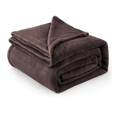 Cobertor Microfibra Solteiro Premium 200g/m² Marrom 1,50X2,20m