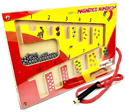 Jogo Educativo Labirinto Cursores Magnético Numérico Madeira