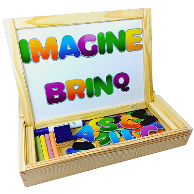 Lousa Magnética Infantil Letras Brinquedo Educativo Madeira