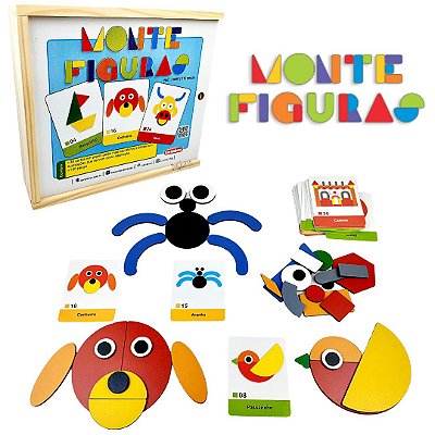 Brinquedo Educativo Quebra Cabeça Tangram Montar Figuras