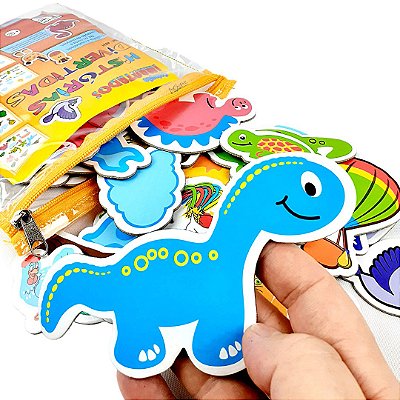 Brinquedo Coleção Imantados Histórias Divertidas Para Quadro Lousa Infantil Magnética