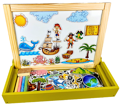 Lousa Infantil Magnética Grandes Aventuras Brinquedo Educativo