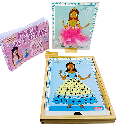 Brinquedo Caixinha Boneca Meu Ateliê Criar Vestidos Princesas