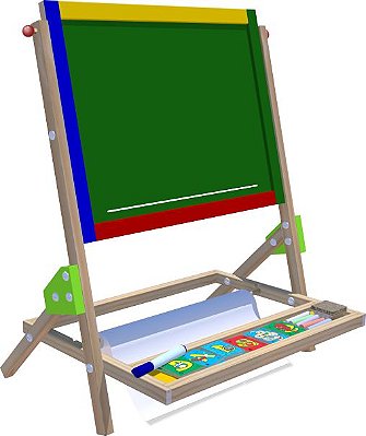 Lousa Infantil Quadro Didático Brinquedo Educativo Desenhar e Pintar