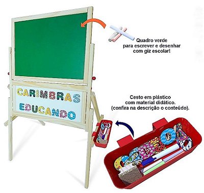 Lousa Quadro Magnético Infantil Brinquedo Educativo Madeira
