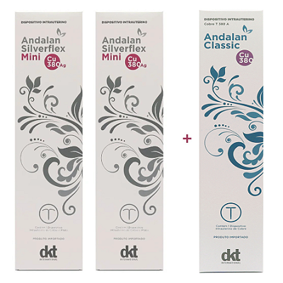 Compre 2 Andalan Silverflex Mini Ganhe 1 Andalan Classic T Cobre