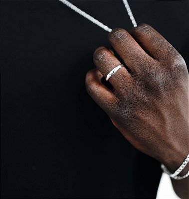 Aliança lisa classic abaulada banhado a prata