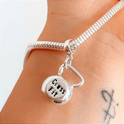 Berloque crossfit banhado a prata