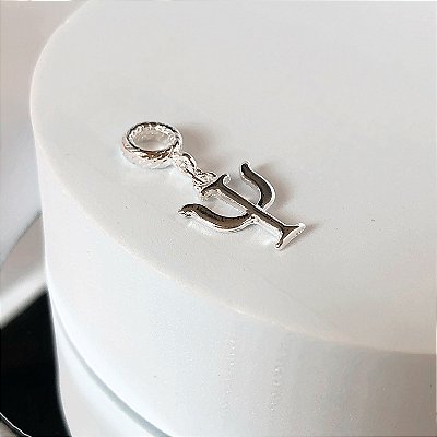 Berloque símbolo psicologia banhado a prata