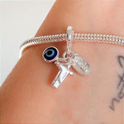 Berloque patuá carioca banhado a prata