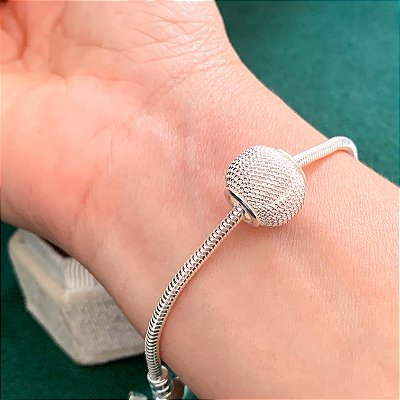 Berloque separador telinha banhado a prata