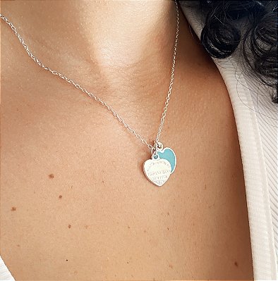 Cordão inspiração Tiffany banhado a prata