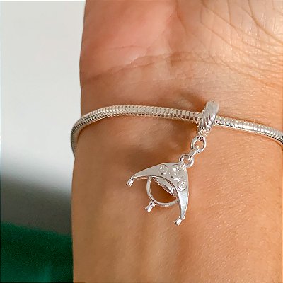 Berloque chapéu de cangaceiro nordeste banhado a prata