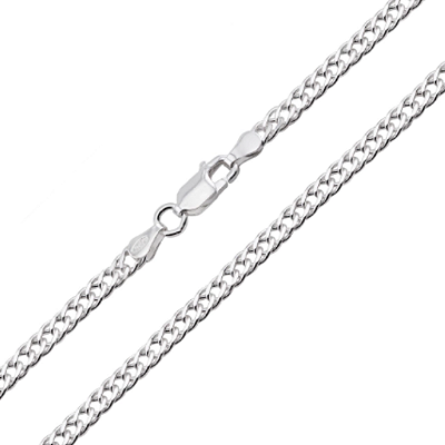 Pulseira corrente 17CM Grumet 2mm prata 925