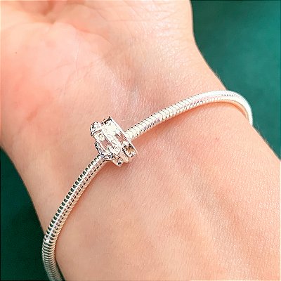 Berloque separador cinto boiadeira banhado a prata