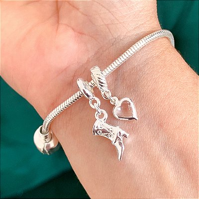 Kit de berloques boiadeira banhado a prata