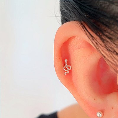 Piercing cobrinha em prata 925