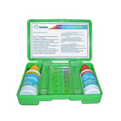 Kit Estojo Teste Medir Cloro E Ph