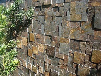 Ardósia Cinza Ferrugem Mosaico (Placa) 30 x 30 cm - R$ 180,00 m²