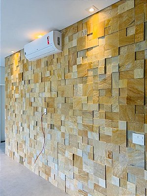 Pedra São Tomé Amarela 3 Tamanhos: 10 x 10, 10 x 20 e 20 x 20 cm - R$ 195,00 m²