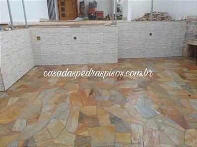 Caco de Pedra Ferro Ferrugem 1m² - Global Pedras