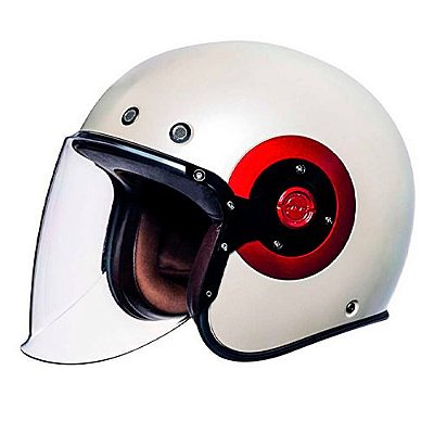 Capacete Retro Jet Pearl White