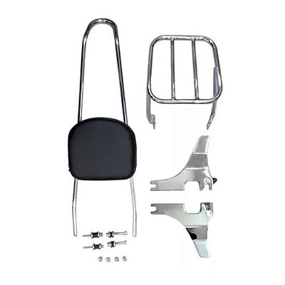 Sissy Bar Piramede Cromado Harley Hd 883 Sportster Rasante