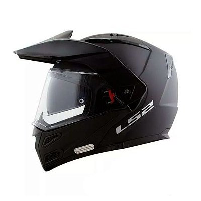 Capacete Ls2 Ff324 Metro Evo Monocolor Preto Brilhante
