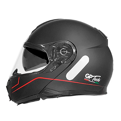 CAPACETE A118 SV ROAD ARTICULADO FOSCO PRETO-VERMELHO