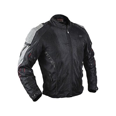 Jaqueta Texx Saga Four Season V2 Masculina Preta e Cinza