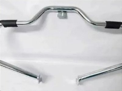 Protetor de Motor Moustache c/ Apoio Borracha Softail Fat Boy +2018 Cromado