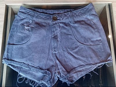 SHORTS JEANS ESTONADO LILÁS