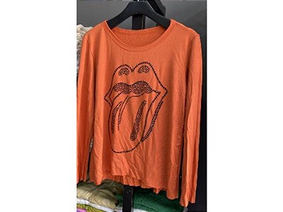 T-SHIRT MANGA LONGA LARANJA