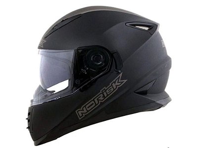 Capacete Norisk FF302 Monocolor Preto Fosco