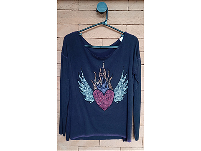T-SHIRT FEMININA MANGA LONGA ROXA