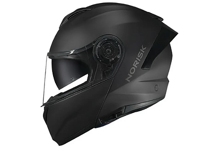 Capacete Norisk Force 2 Articulado Monocolor - Preto Fosco