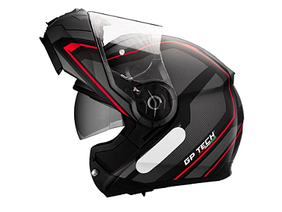 Capacete GP TECH A118 SV Pulse Articulado Robocop Fosco