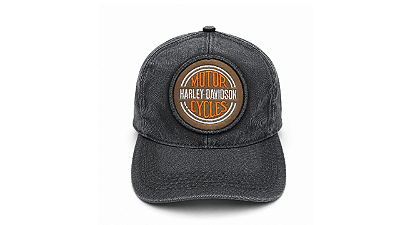 Boné Harley-Davidson Motor Cycles Preto Estonado Bordado