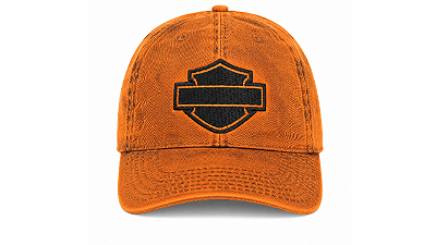 Boné Harley-Davidson Laranja Estonado Vintage Bordado