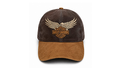 Boné Harley-Davidson Eagle Wings Marrom com Aba Caramelo