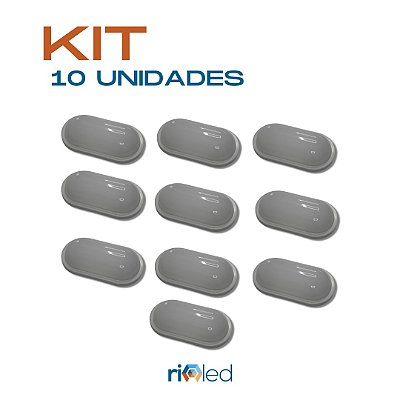 Kit 10 Luminárias  LED Tartarugas Sobrepor 18w Branco Quente 3000k