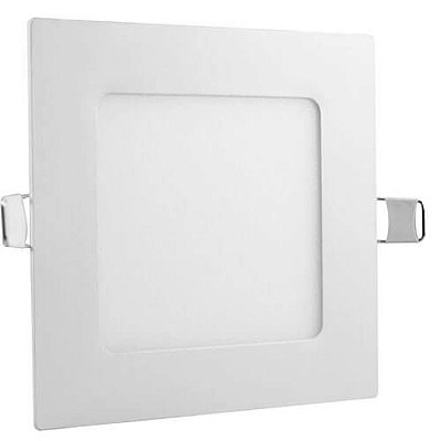 Luminária Plafon Led 6w Embutir Quadrado Branco Frio