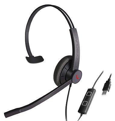 FONE DE OUVIDO EPIC 301 USB-A MONO AURICULAR ADDASOUND