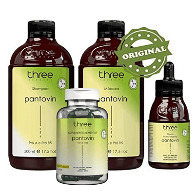 Pantovin Shampoo Mascara Tônico e Cápsulas - kit completo 4 ítens
