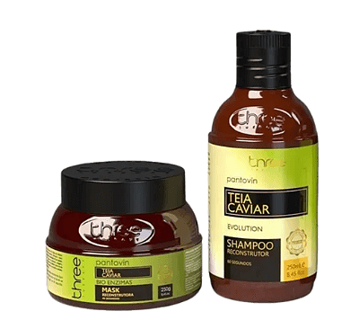 Teia de Caviar Shampoo e Máscara  Reconstrução 250g