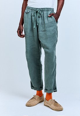 CALÇA PURO LINHO RELAX VERT