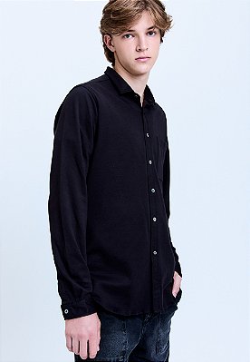 CAMISA SUEDINE SOFT NOIR