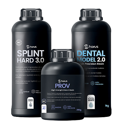 Combo Essencial Horus - Model Glacial White 1Kg+ Splint Hard 3.0 1 Kg + Prov A1 250g