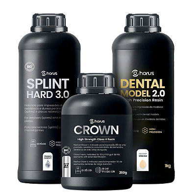 Combo Essencial Plus Horus - Model Cream 2.0 1Kg +Splint Hard 3.0 1Kg + Crown A1 250g